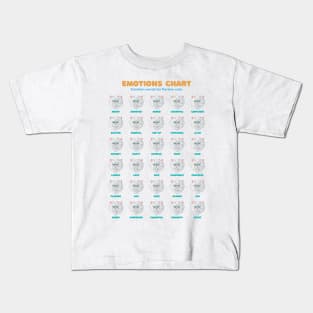 Persian Cat Emotion Chart White Kids T-Shirt